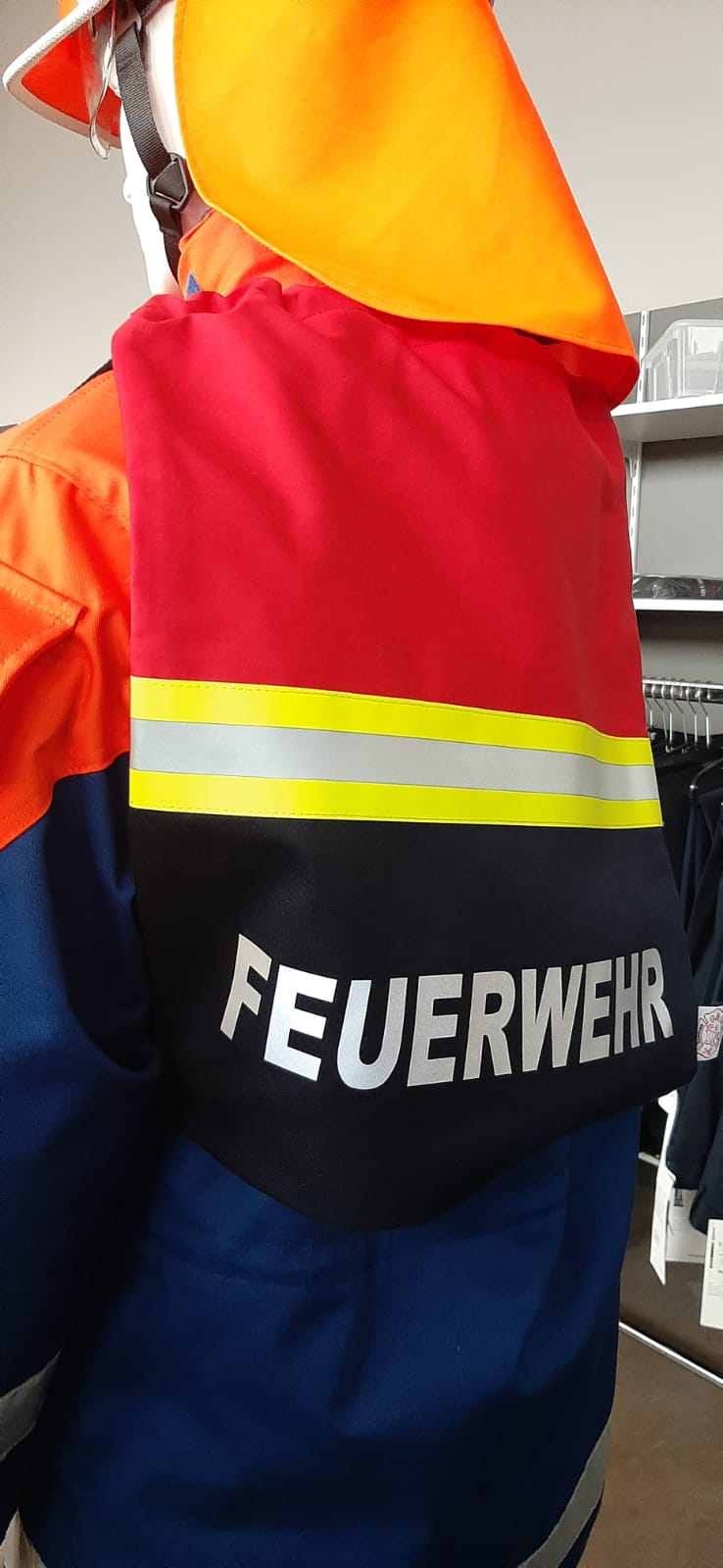 Feuerwehr Beutel rot/dunkelblau mit Reflexstreifen - Büttner