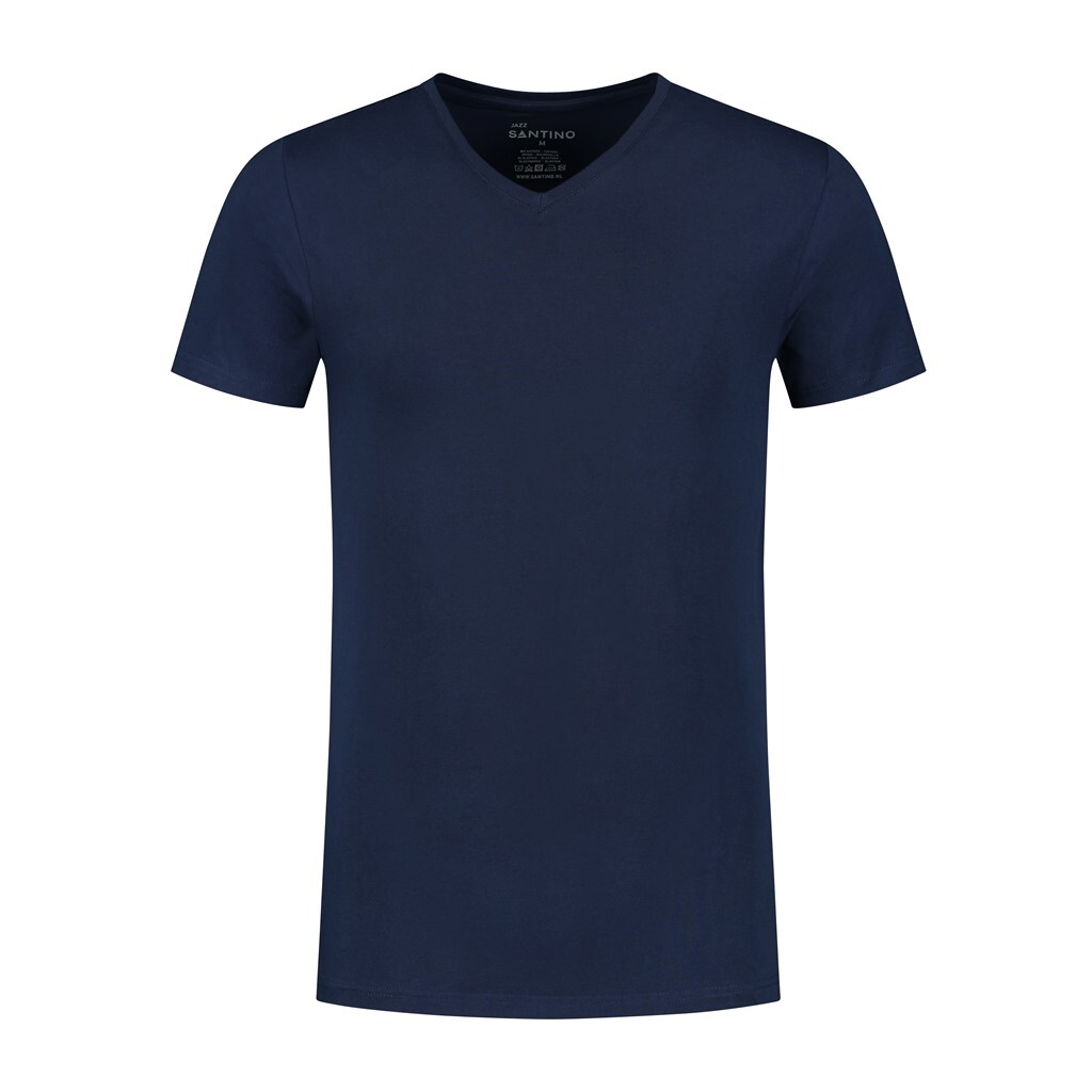 Santino T-shirt Jazz V-neck - Real Navy M - Basic Line