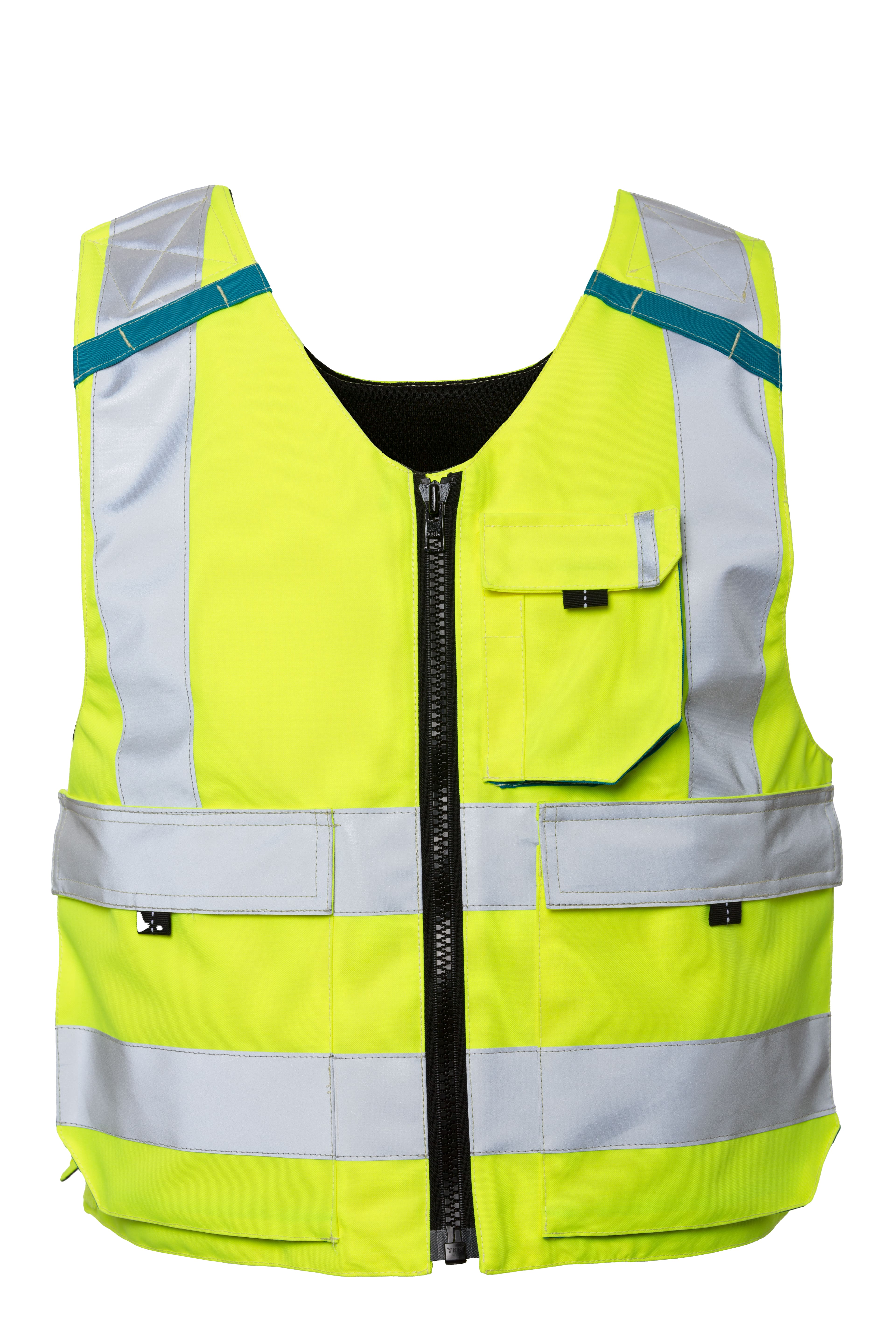 Rescuewear Weste 33655 für Engarde-Protektoren, Klasse 1 Enamelblau / Neon Gelb - XXL