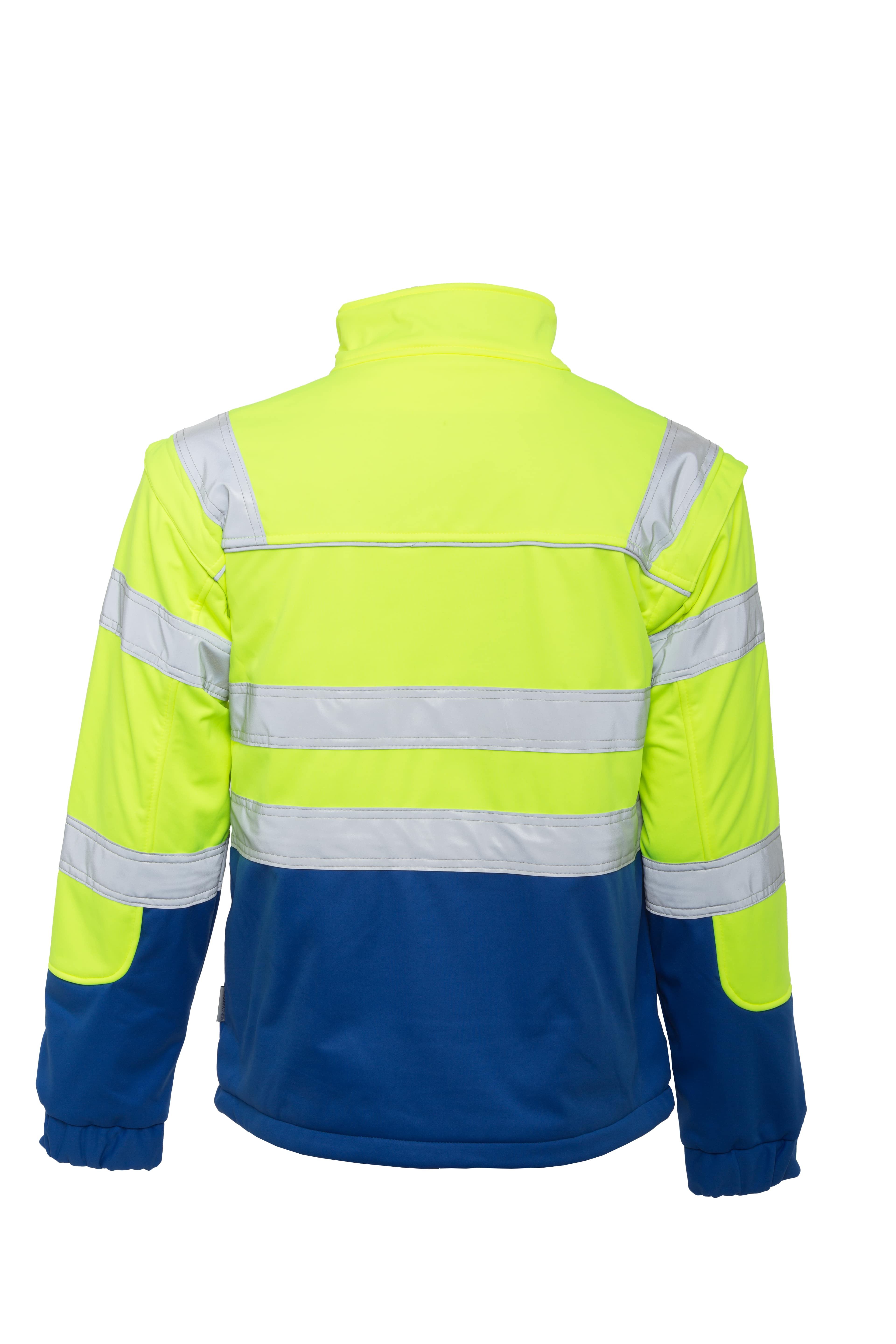 Rescuewear Softshelljacke HiVis Klasse 3 Kobaltblau / Neon Gelb - M