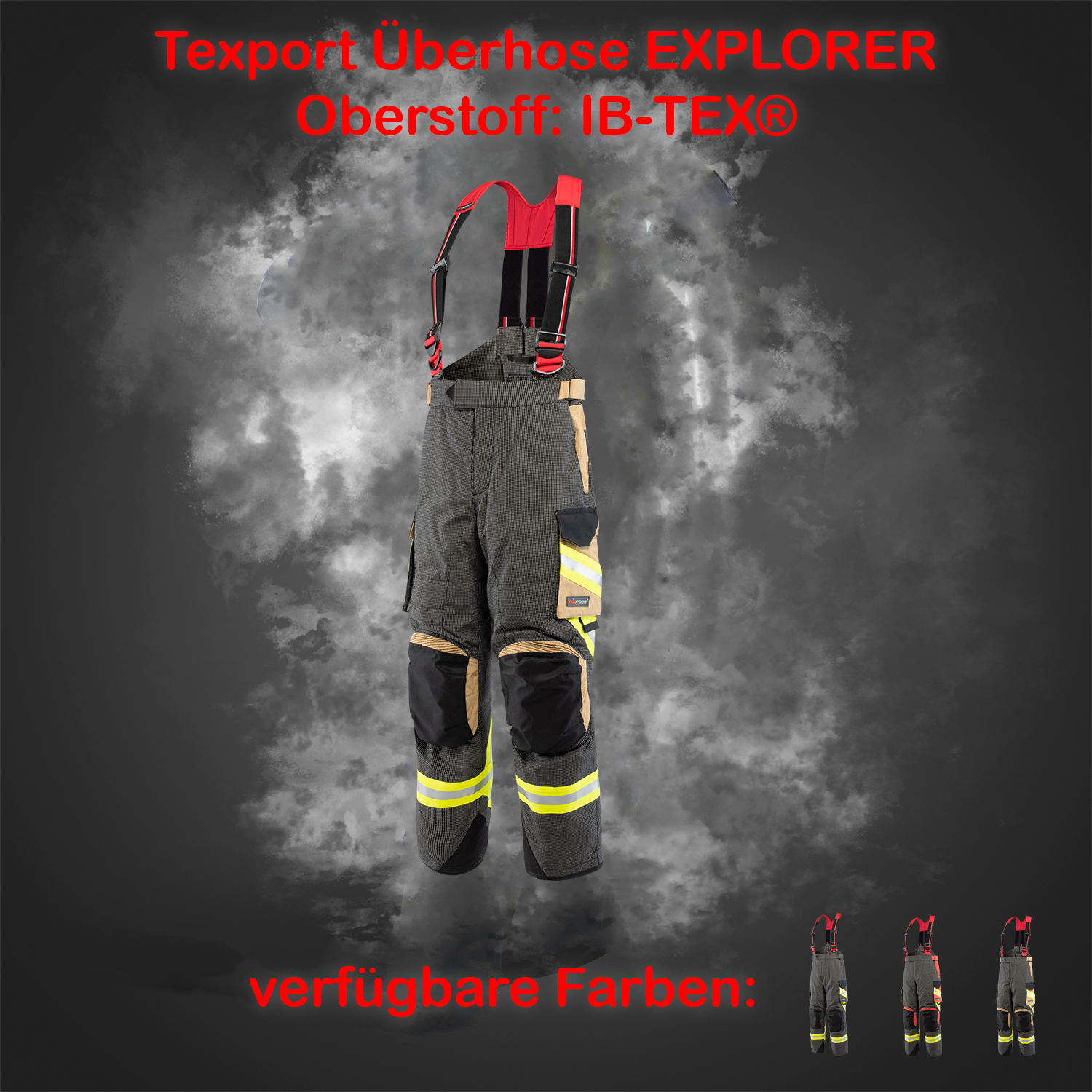 TEXPORT Fire Explorer Hose - dunkelblau/gold - IB-TEX® - X-Treme® - Funktion: DRAG - Größe: M