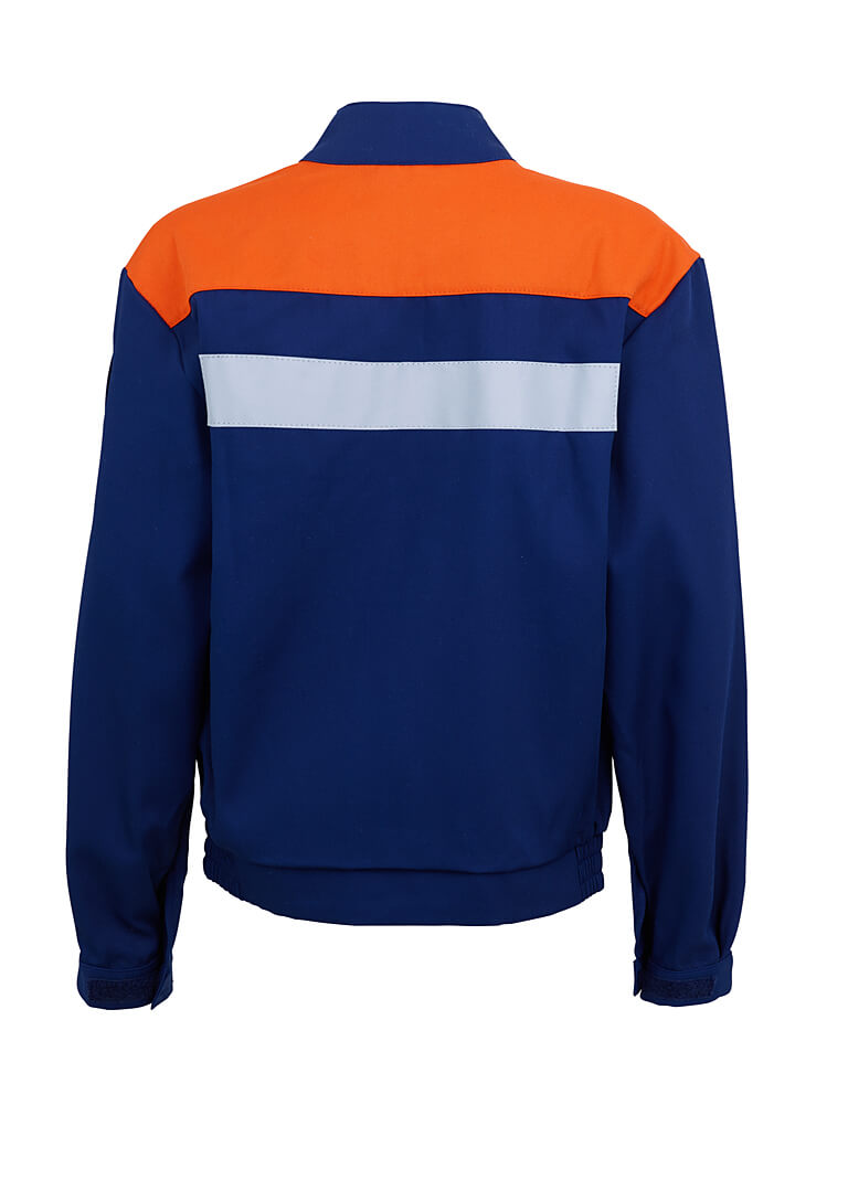 Jugendfeuerwehr Blouson Herren - Baumwolle-Polyester orange-blau - 56
