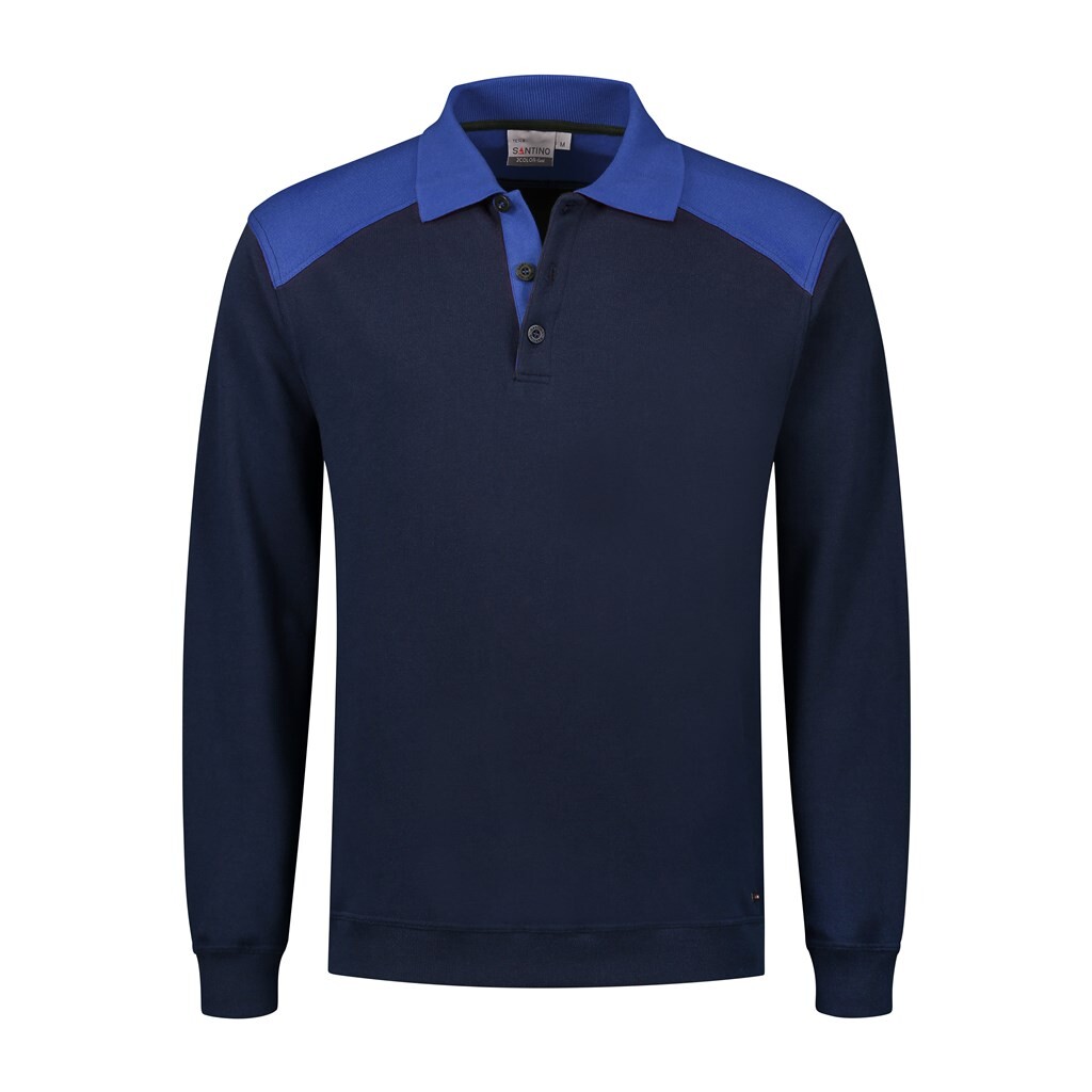 Santino Polosweater Tesla - Real Navy / Royal Blue S - 2 Color-Line