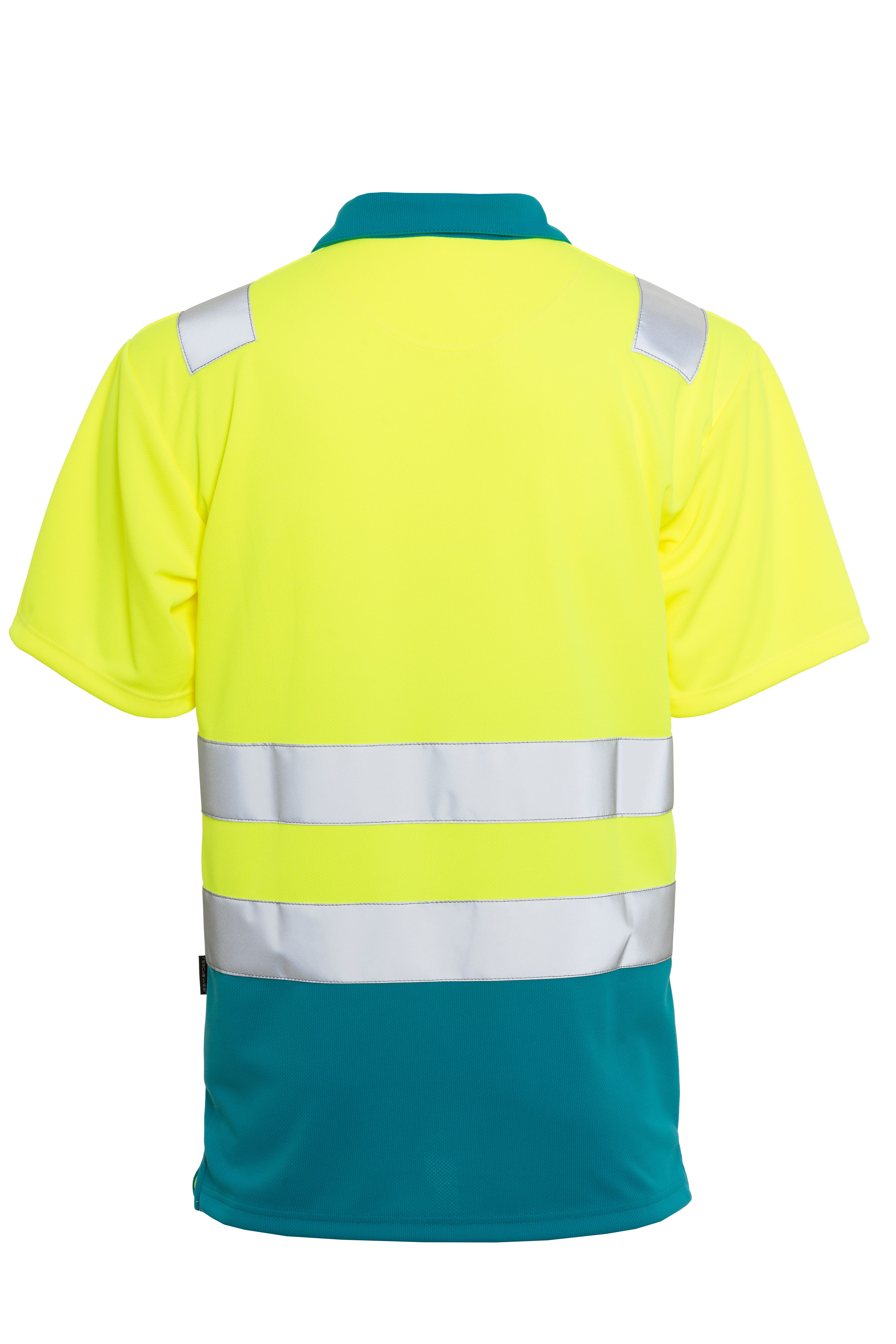 Rescuewear Poloshirt Vapor-X kurze Ärmel Klasse 2 Enamelblau / Neon Gelb - 3XL