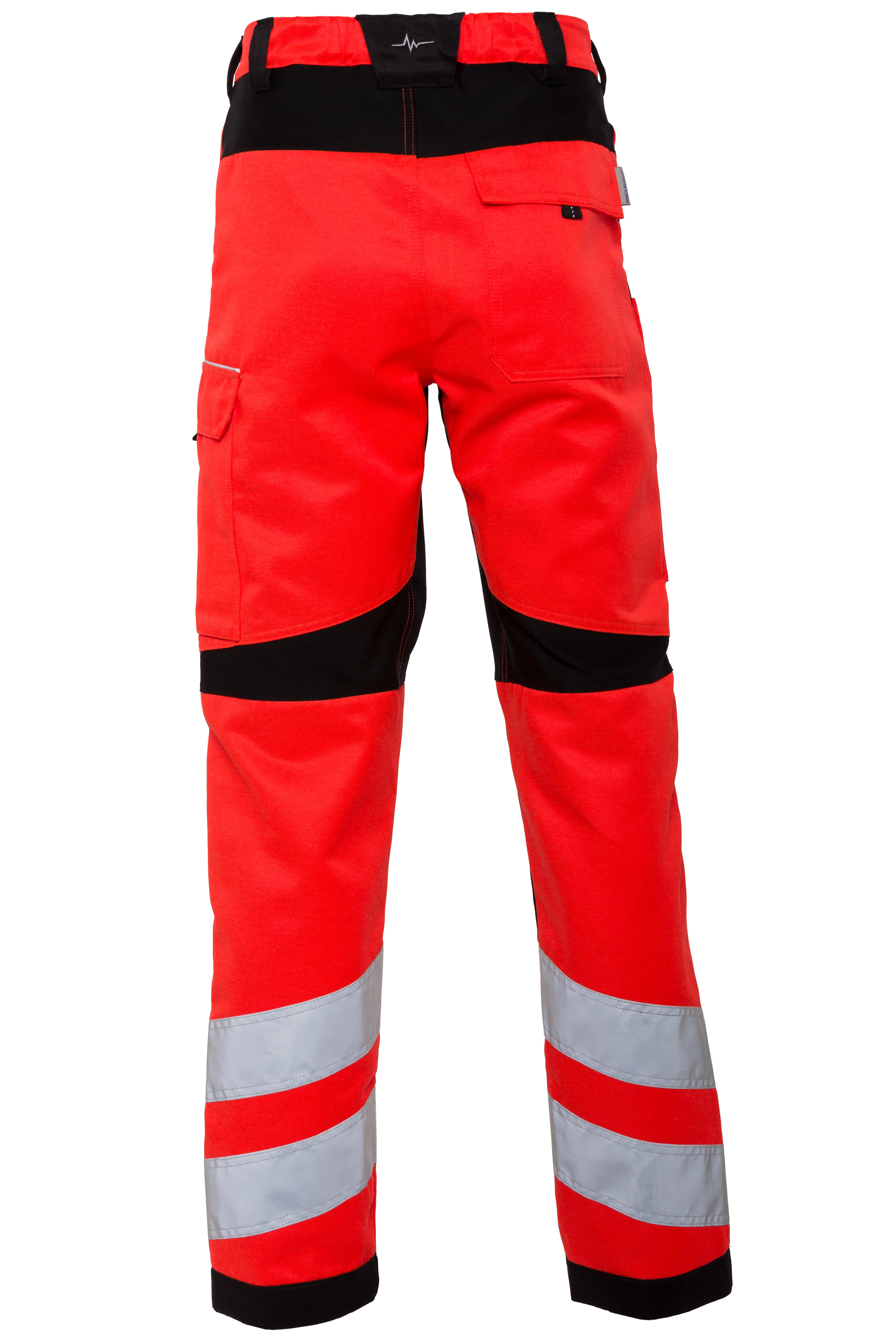 Rescuewear Unisex Hose Stretch HiVis Klasse 2 Neon Rot / Schwarz - 46