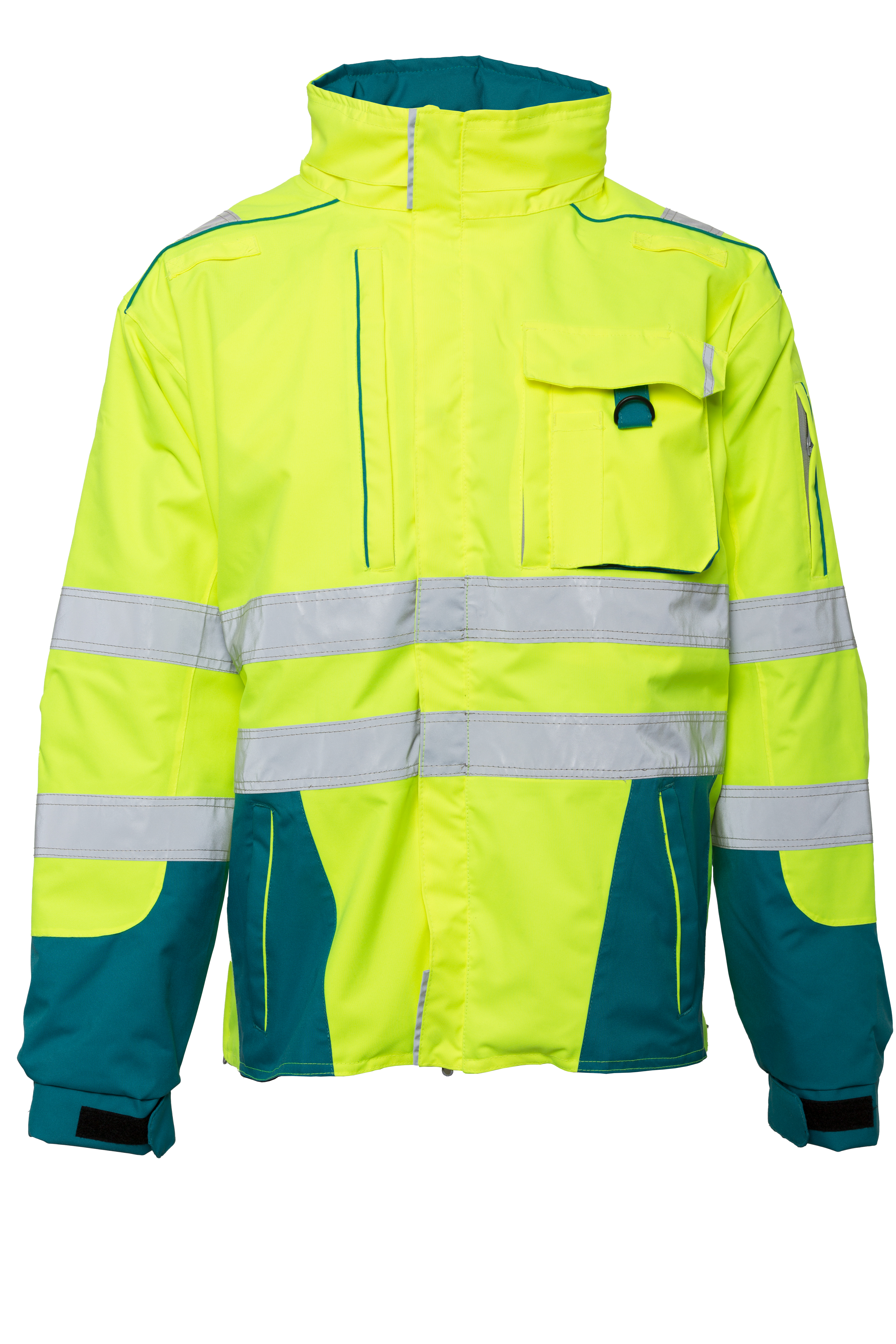 Rescuewear Midi-Parker 33858 Dynamic HiVis Klasse 3 Enamelblau / Neon Gelb `W-Linie`