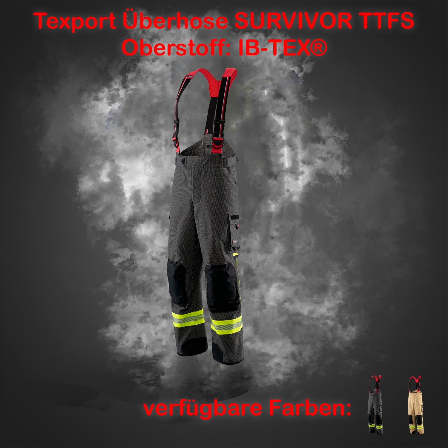 TEXPORT Fire Survivor Hose TTFS - gold - IB-TEX® - X-Treme® light - Funktion: DRAG - Größe: L-5
