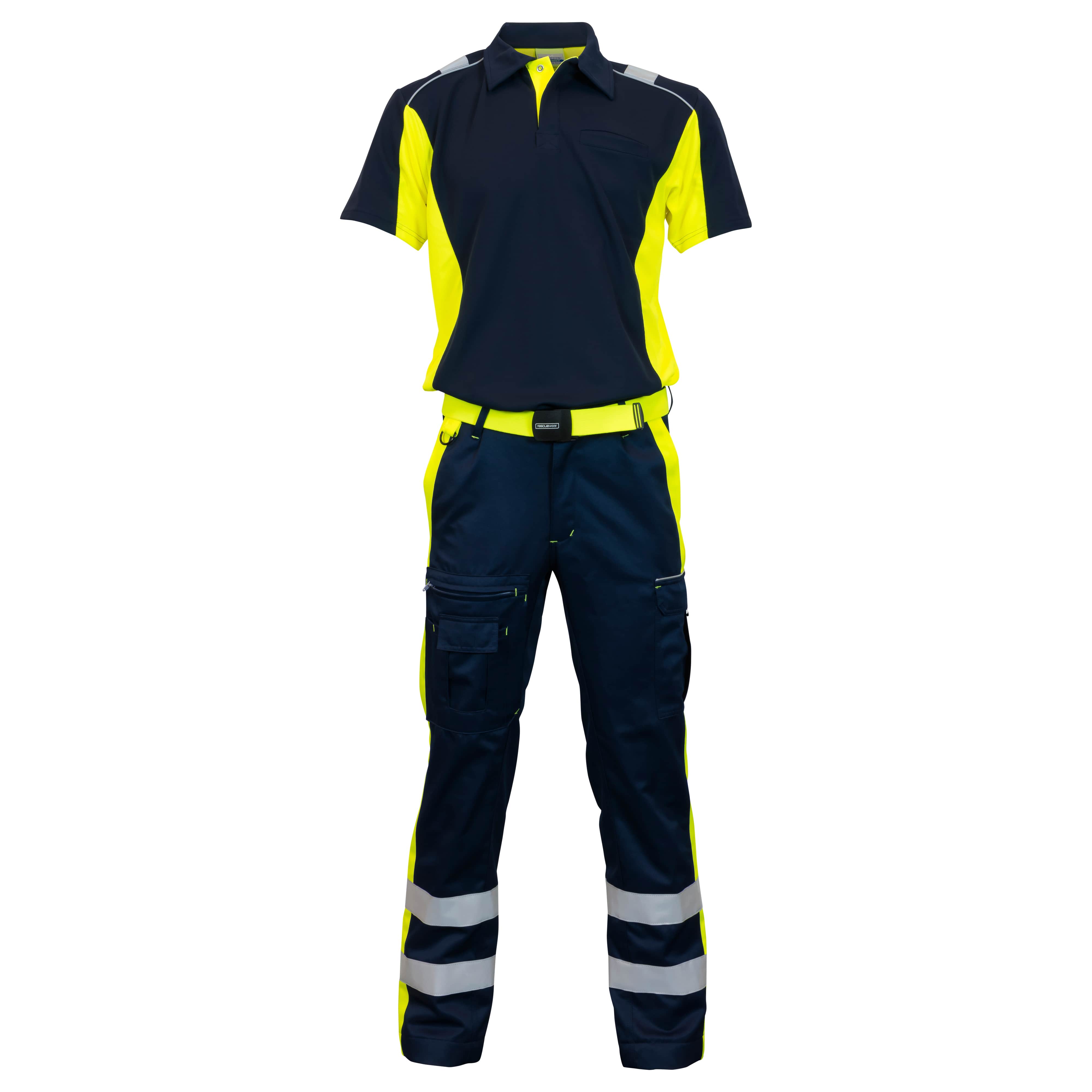 Rescuewear Unisex Hose Marineblau / Neon Gelb - 48