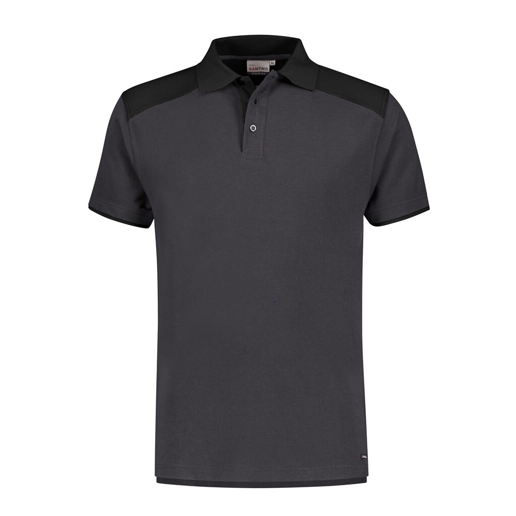 Santino Poloshirt Tivoli - Graphite / Black M - 2 Color-Line