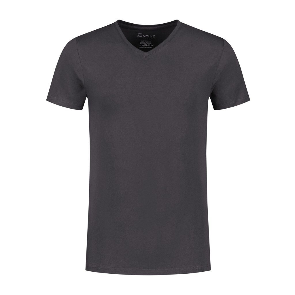 Santino T-shirt Jazz V-neck - Graphite 3XL - Basic Line
