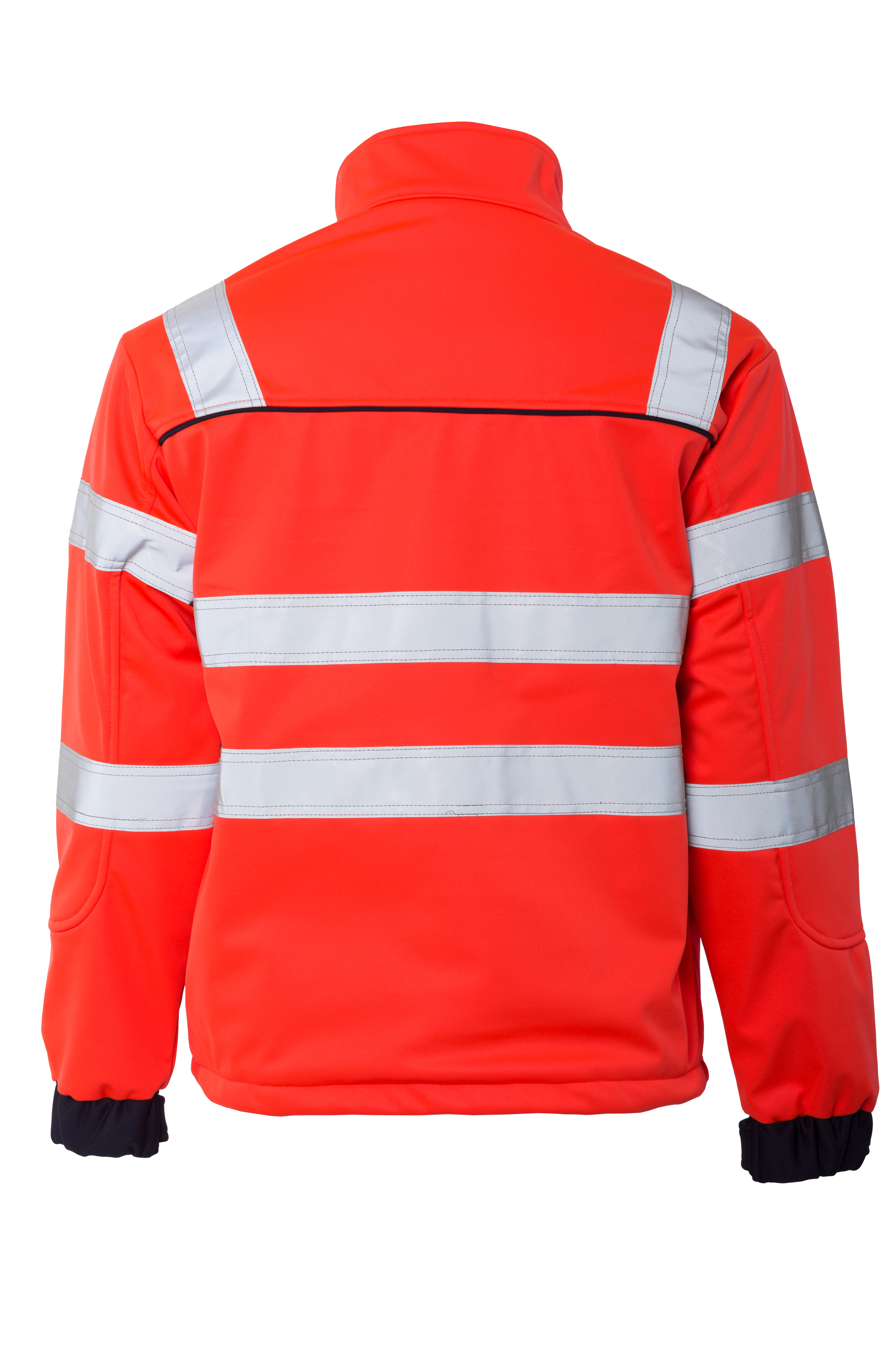 Rescuewear Softshelljacke Dynamic HiVis Klasse 3 Marineblau / Neon Rot `W-Linie` - XXS