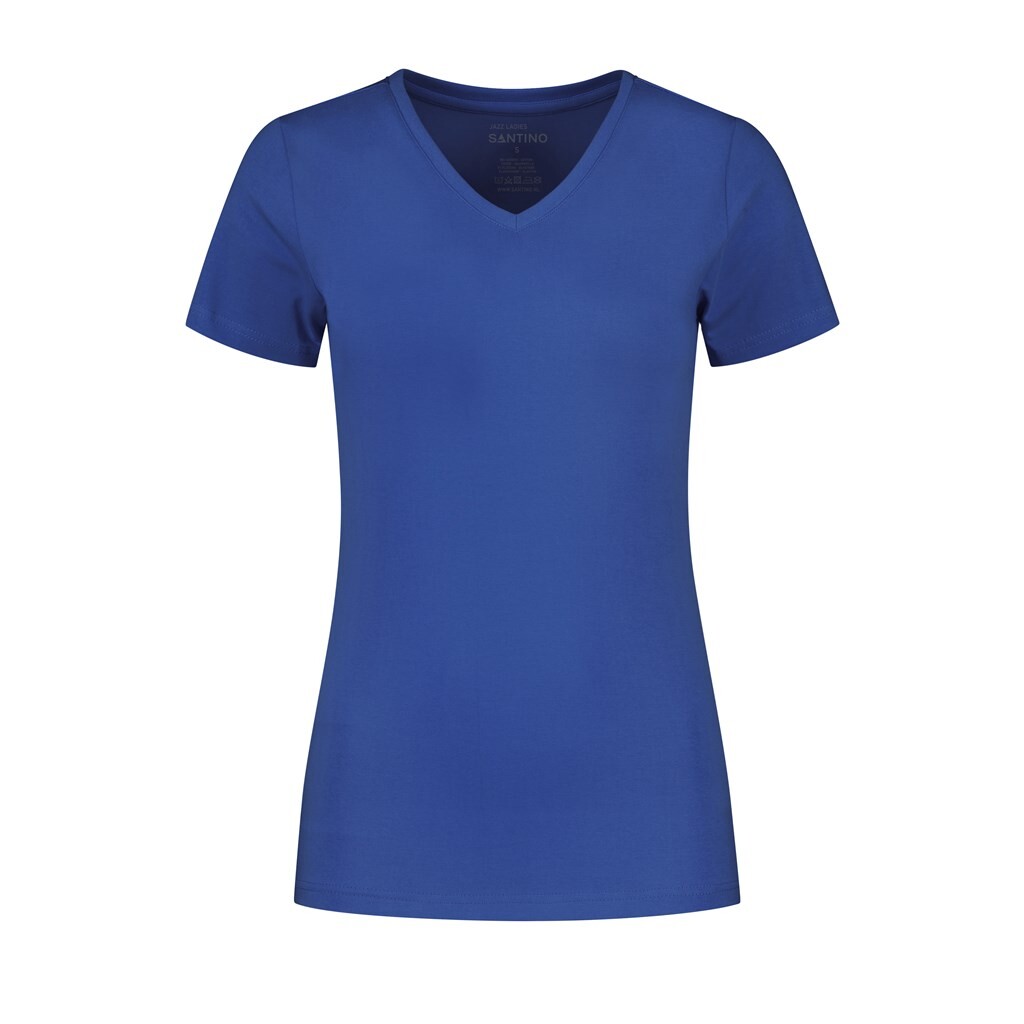 Santino T-shirt Jazz Ladies V-neck - Royal Blue S - Basic Line