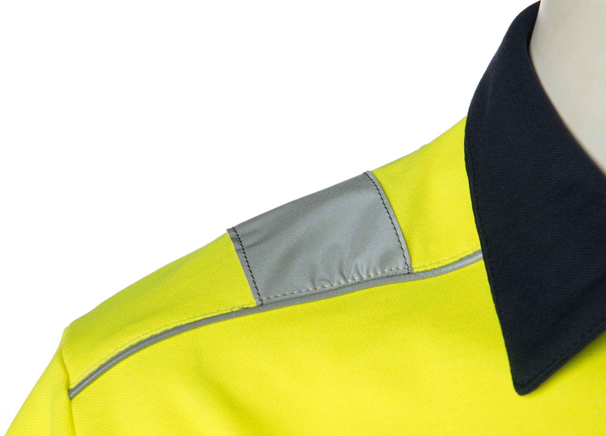 Rescuewear Poloshirt kurze Ärmel HiVis Klasse 2 Marineblau / Neon Gelb - 4XL