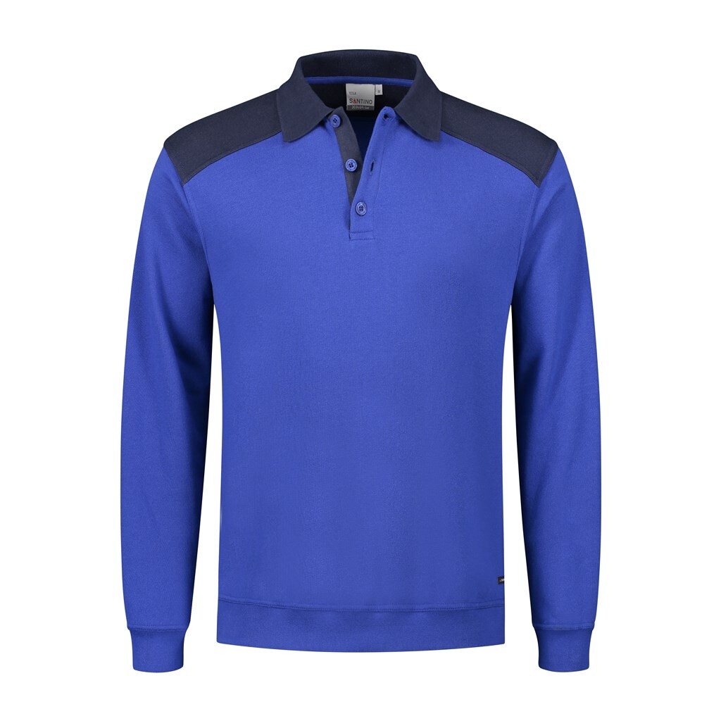Santino Polosweater Tesla - Royal Blue / Real Navy - 2 Color-Line