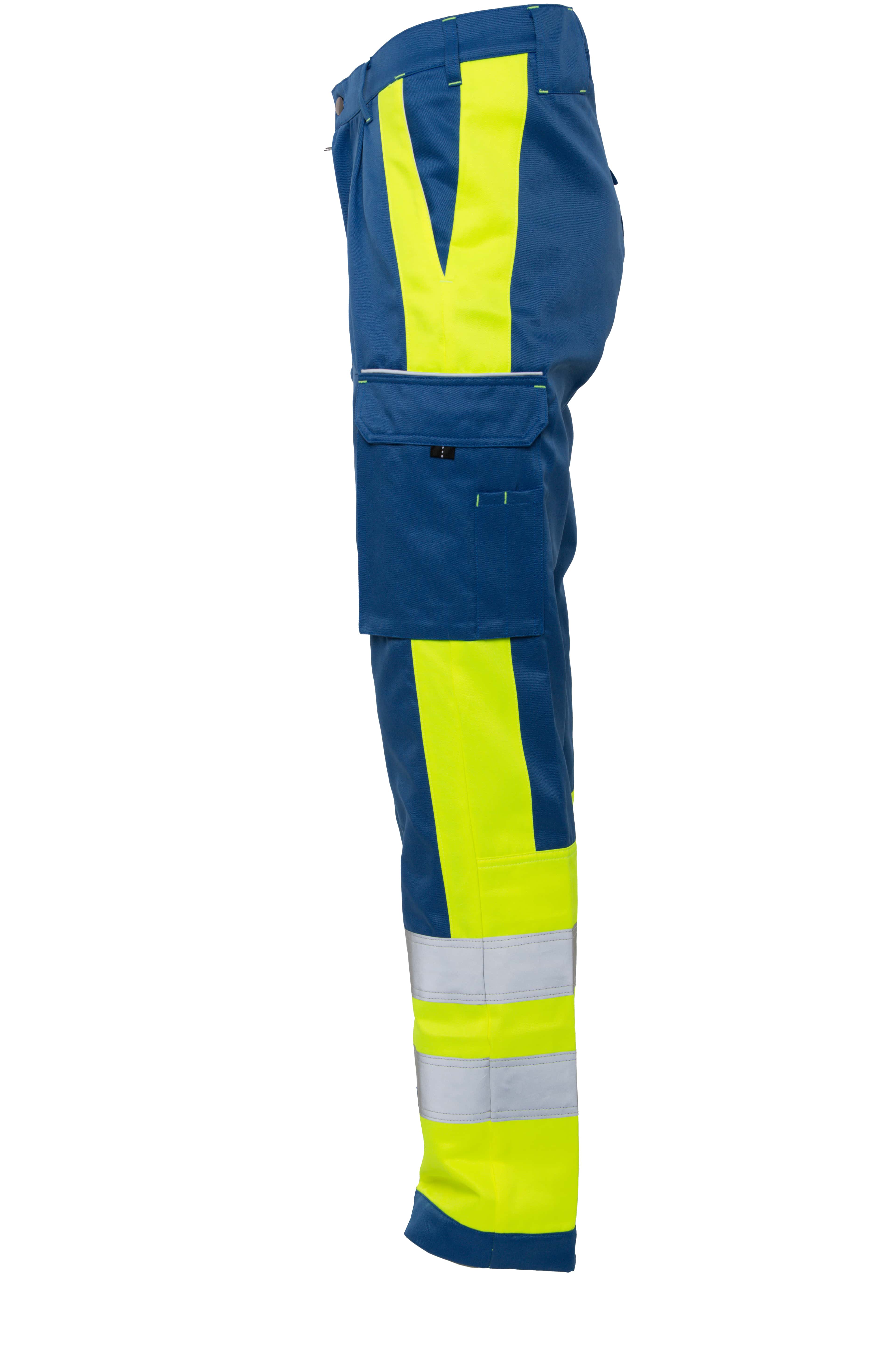 Rescuewear Unisex Hose Dynamic HiVis Klasse 1 Kobaltblau / Neon Gelb - 58