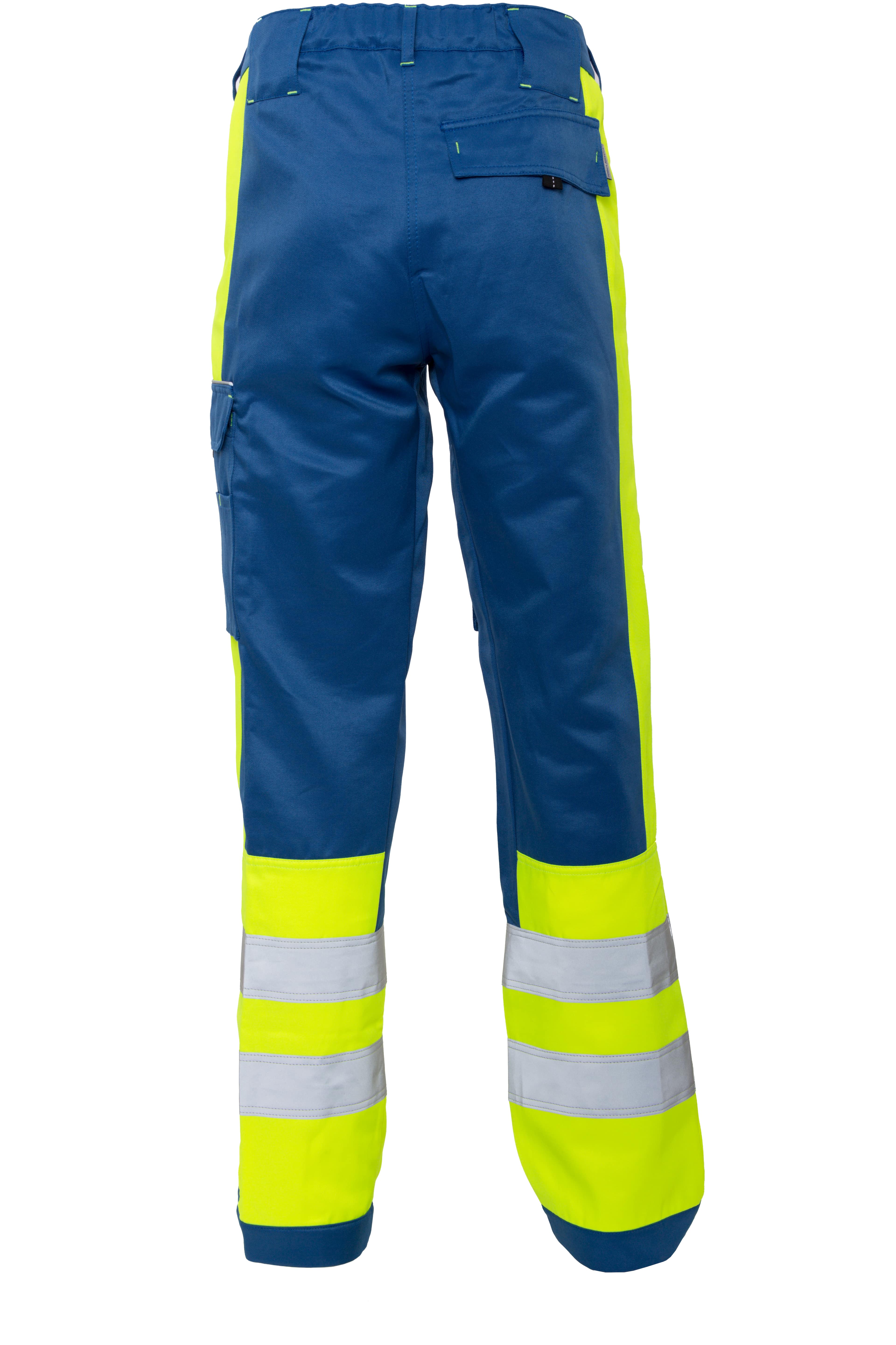 Rescuewear Unisex Hose Dynamic HiVis Klasse 1 Kobaltblau / Neon Gelb - 46